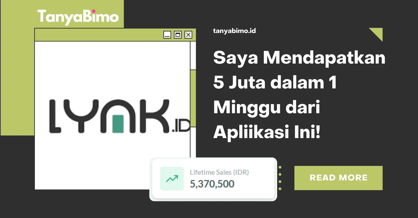 Saya Mendapatkan 5 Juta dalam 1 Minggu dari Apliikasi Ini!
